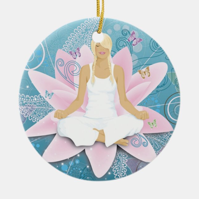 Yoga Ceramic Tree Decoration (Front)