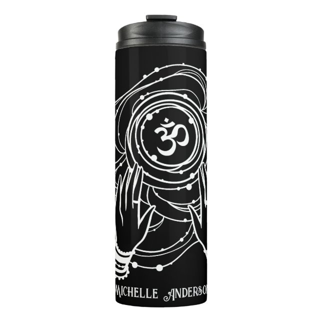 Yoga Chakra Crown Mantra Thermal Tumbler (Front)
