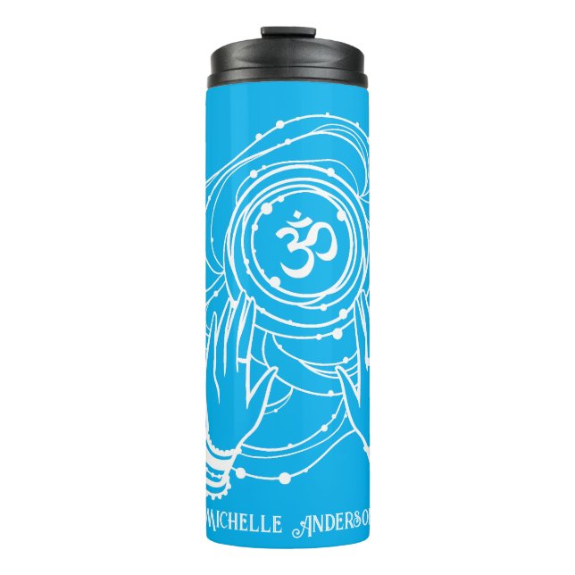 Yoga Chakra Crown Mantra Thermal Tumbler (Front)