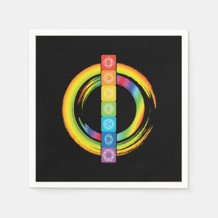 Yoga Chakra Meditation Meditate Inner Peace Gift Napkin