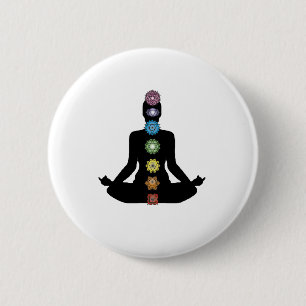 Yoga Chakras 6 Cm Round Badge