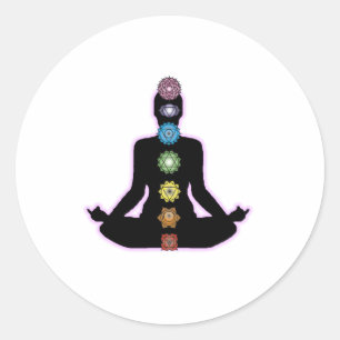 Yoga Chakras Classic Round Sticker