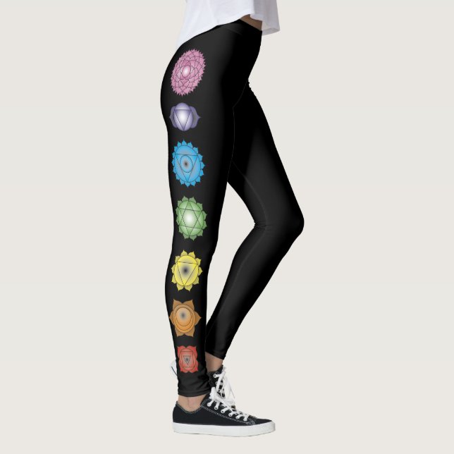 Yoga Chakras Fitness Exercise Leggings (Right)