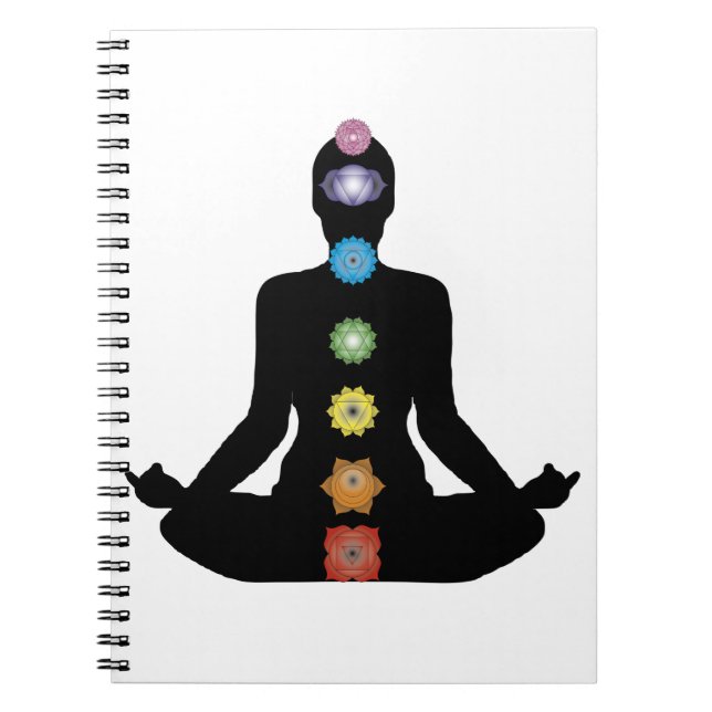 Yoga Chakras Fitness Exercise Notebook (Front)