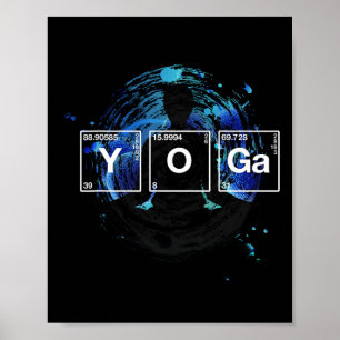 Yoga Chemistry Periodic Elements Table Funny Gift Poster