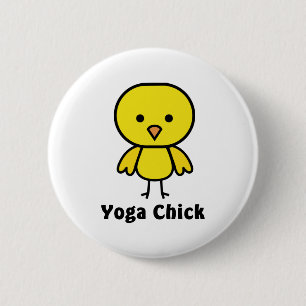 Yoga Chick 6 Cm Round Badge