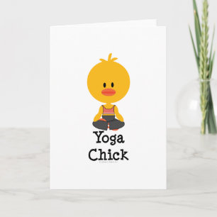 Yoga Chick Greeting Card