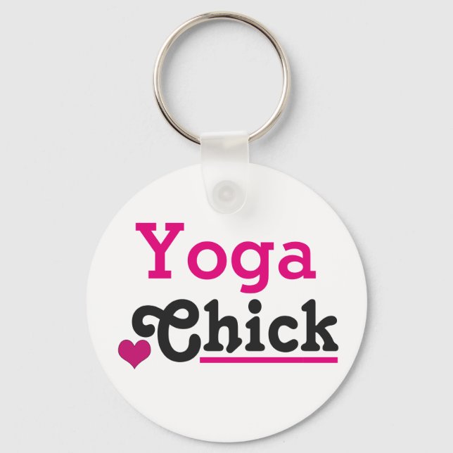 Yoga Chick Key Ring (Front)