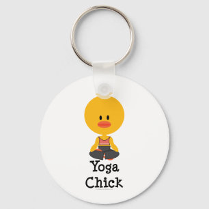 Yoga Chick Keychain