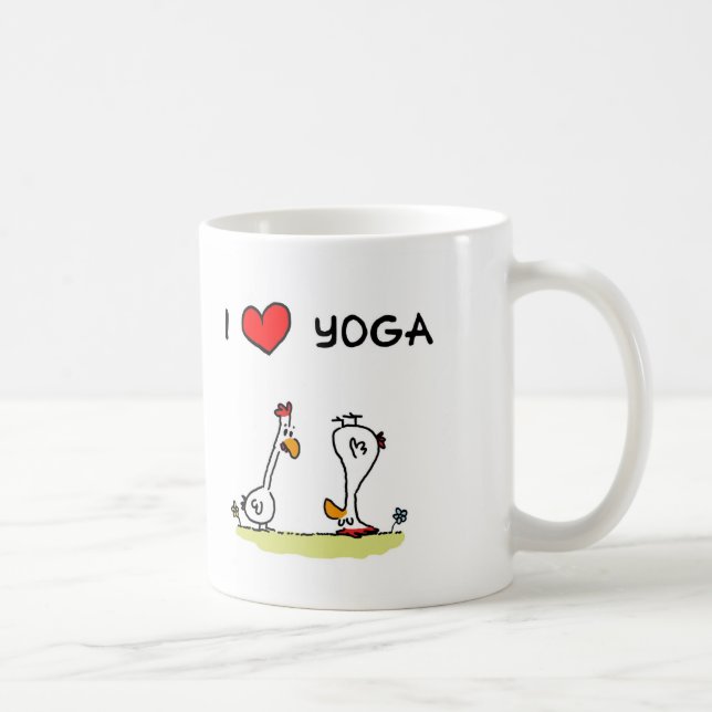 Yoga chicken coffee mug (Right)