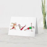 Yoga Christmas Card<br><div class="desc">This fun Christmas card shows how Santa and the gang train all year long for the big day!</div>