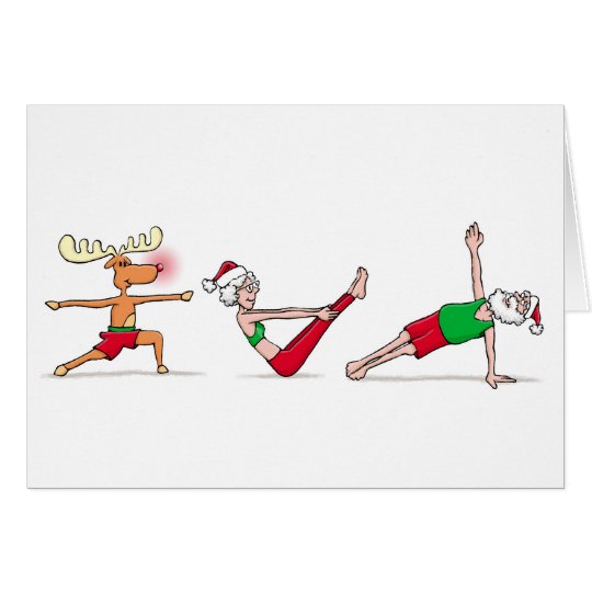 Yoga Christmas Card | Zazzle.co.uk