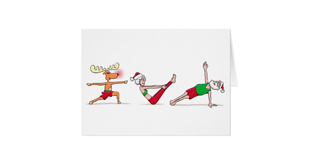 Yoga Christmas Card | Zazzle.co.uk