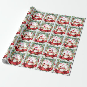 Yoga Christmas Santa Claus instructor Wrapping Paper