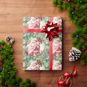 Yoga Christmas Santa Claus instructor Wrapping Paper