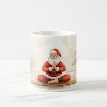Yoga Christmas Santa Claus posing Yoga