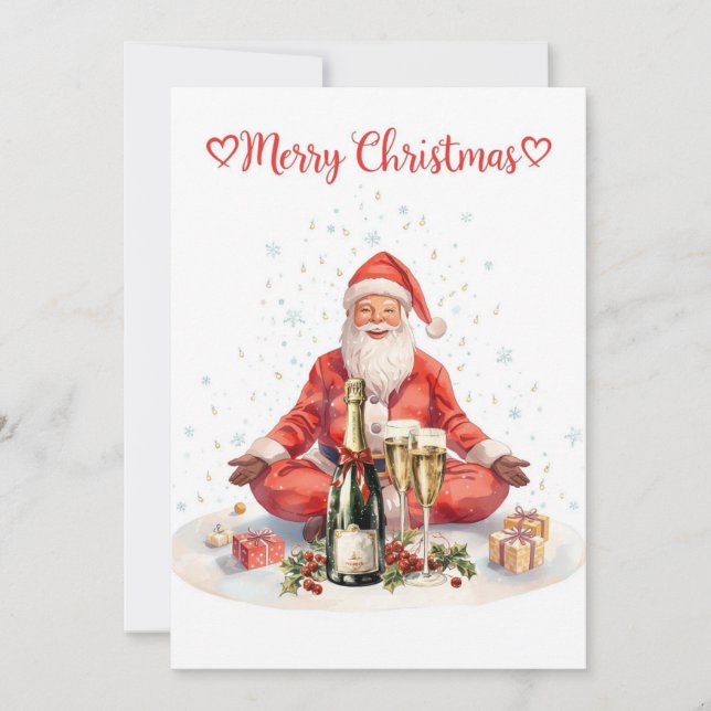 Yoga Christmas Santa Claus posing Yoga Holiday (Front)