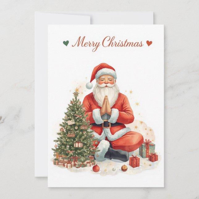Yoga Christmas Santa Claus posing Yoga Holiday (Front)