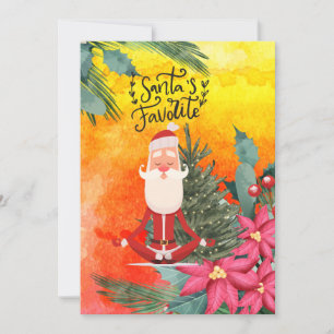 Yoga Christmas Santa Claus posing Yoga Holiday
