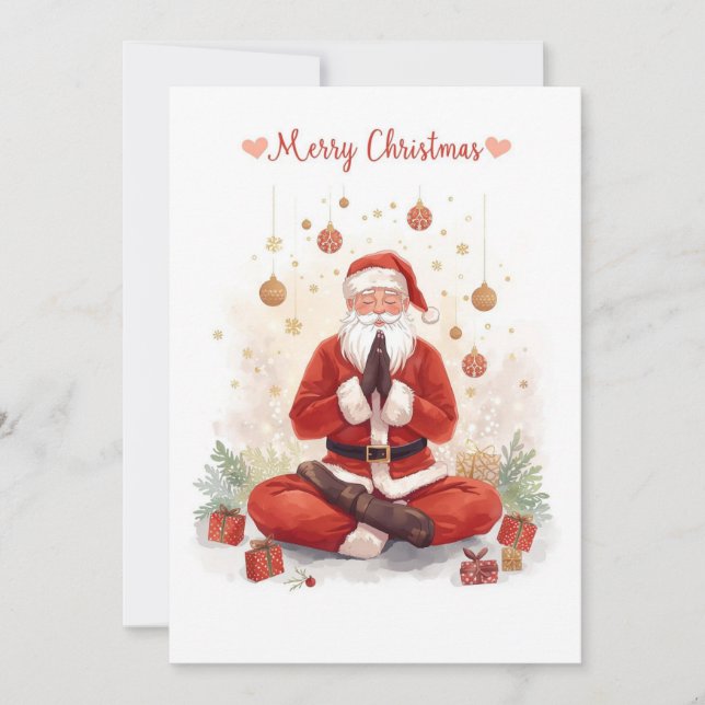 Yoga Christmas Santa Claus posing Yoga Holiday (Front)