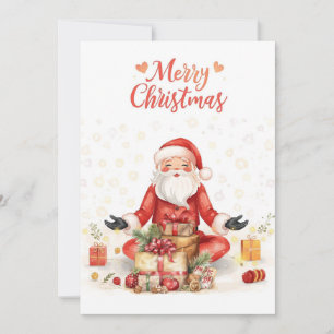 Yoga Christmas Santa Claus posing Yoga Holiday