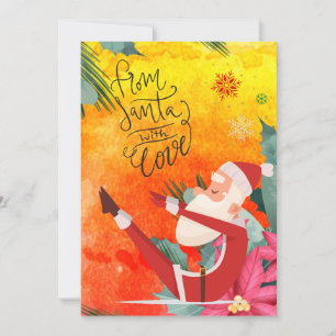 Yoga Christmas Santa Claus posing Yoga Holiday
