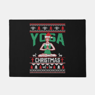 Yoga Christmas Shirt Doormat