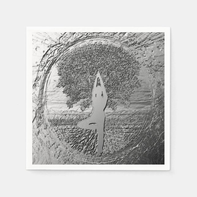 Yoga Chrome Tree of Life Napkin (Front)