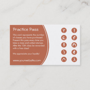 Yoga Class Business Card loyalty card