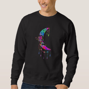 Yoga Class Crescent Moon Butterfly Mandala Sweatshirt