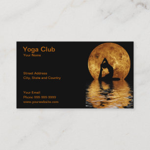 yoga club business card