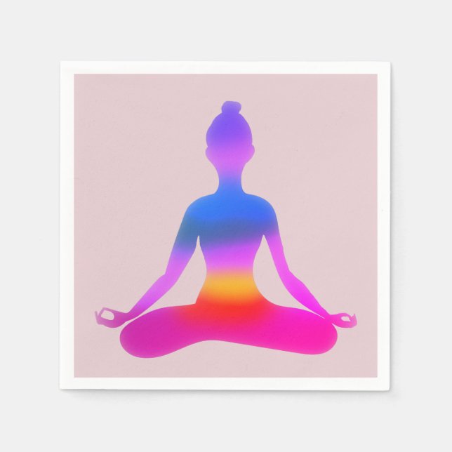 Yoga Cocktail Paper Napkins (Front)