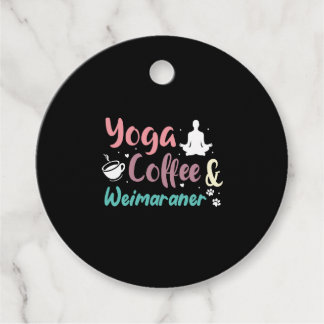 Yoga Coffee And Weimaraners Favour Tags