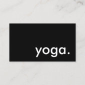 yoga. (colour customisable) business card (Front)