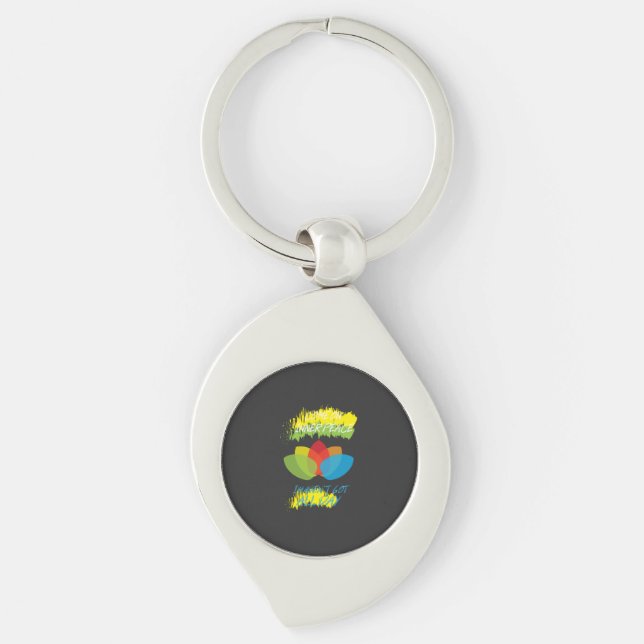 Yoga -  Come On Inner Peace Key Ring (Front)
