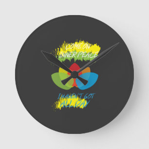 Yoga - Come On Inner Peace Round Clock
