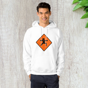 Yoga Crossing Sign Warrior Pose Stick Figure Hoodie