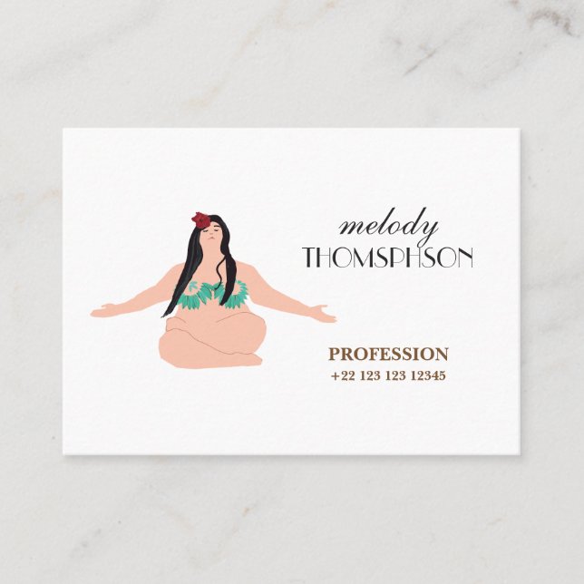 Yoga  Custom Business Card (Front)