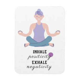 yoga cute quotes motivational typography magnet