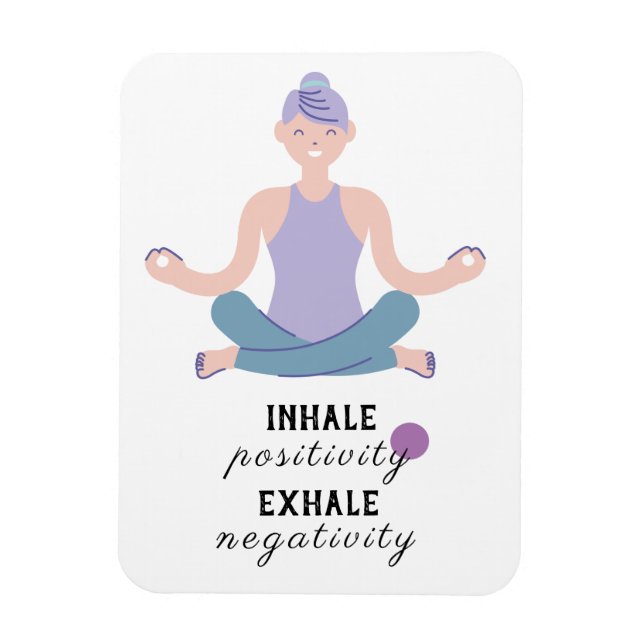 yoga cute quotes motivational typography magnet (Vertical)