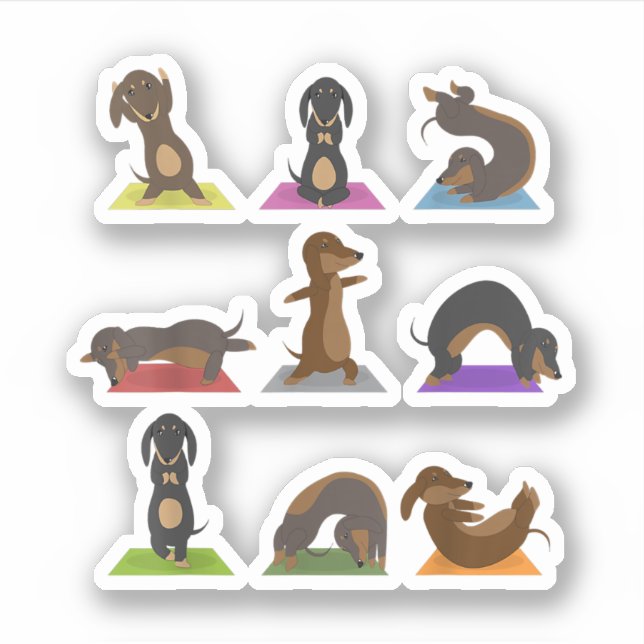 Yoga Dachshund Funny Meditation Dog Lover Gift Zen (Front)