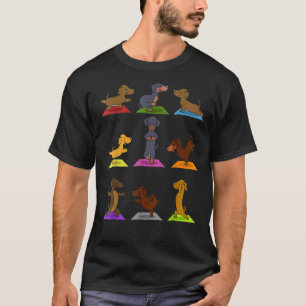 Yoga Dachshund Meditation Dog Women Men T-Shirt