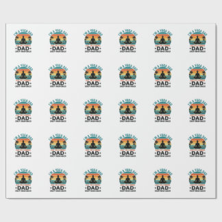 Yoga Dad Vintage Sunset Funny Father Shirt Design_ Wrapping Paper