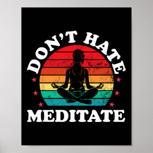 Yoga Day Zen Buddhism Meditation Instructor Medita Poster