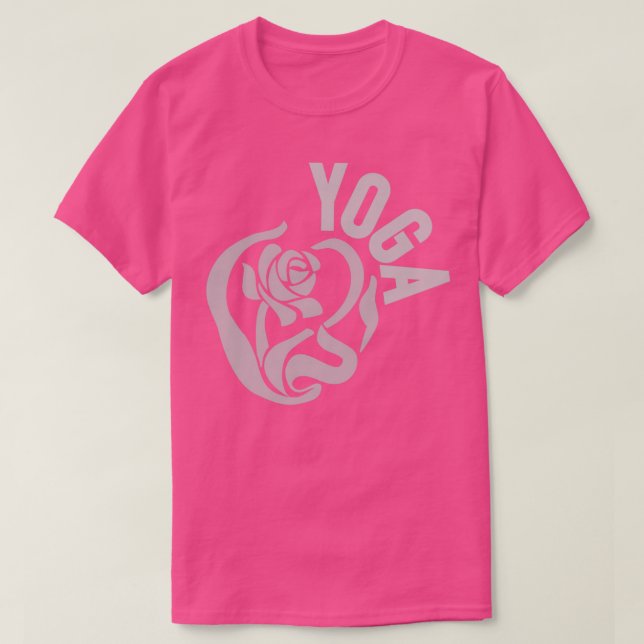 YOGA DESIGN WITH ROSE T-Shirt (Design Front)