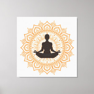 yoga (dhyana mudra) canvas print