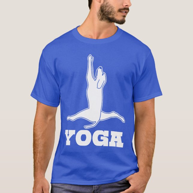 Yoga Dog Dog Spagat Meditation friend boy T-Shirt (Front)