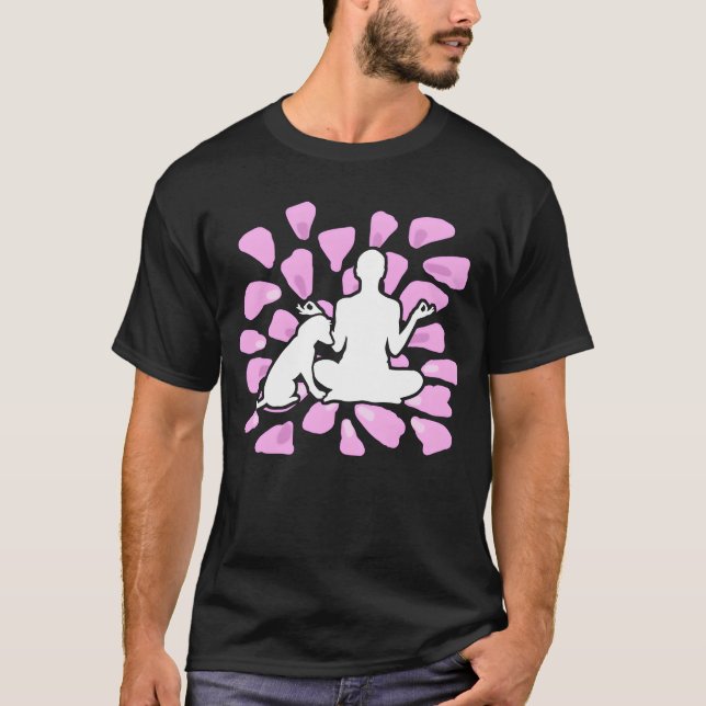 Yoga Dog Meditation Dogs gift friend T-Shirt (Front)