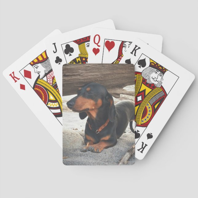 Yoga dog playing cards (Back)