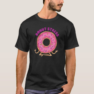 Yoga Donut Stress Meditation Sukhasana Pose T-Shirt